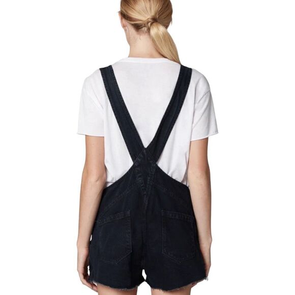 Blank NYC Mercury Rising Denim Distressed Shortalls - Size 31 - Picture 3 of 7